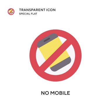 Mobil vektör simgesi yok. Düz çizim. EPS 10 vektörü.