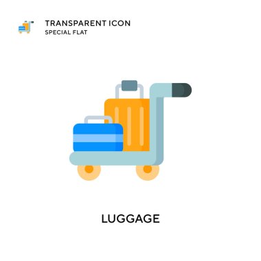 Bagaj vektör simgesi. Düz çizim. EPS 10 vektörü.