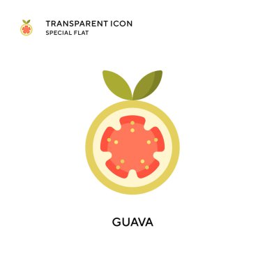 Guava vektör simgesi. Düz çizim. EPS 10 vektörü.