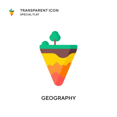 Coğrafya vektör simgesi. Düz çizim. EPS 10 vektörü.