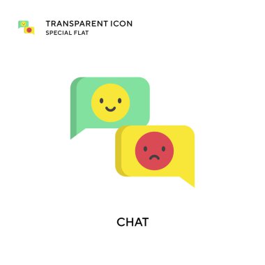 Sohbet vektörü simgesi. Düz çizim. EPS 10 vektörü.