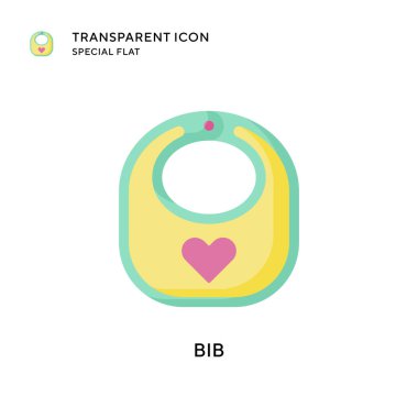 Bib vektör simgesi. Düz çizim. EPS 10 vektörü.