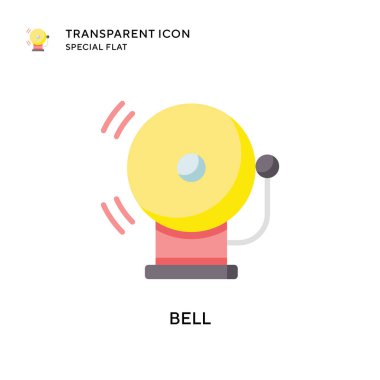 Çan vektör simgesi. Düz çizim. EPS 10 vektörü.