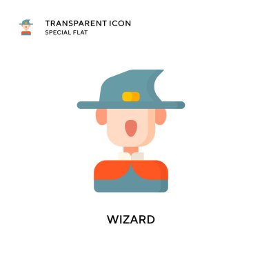 Büyücü vektör simgesi. Düz çizim. EPS 10 vektörü.