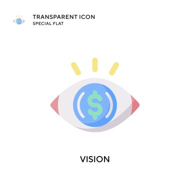 Vizyon vektör simgesi. Düz çizim. EPS 10 vektörü.