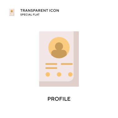 Profil vektör simgesi. Düz çizim. EPS 10 vektörü.