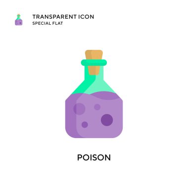 Zehirli vektör ikonu. Düz çizim. EPS 10 vektörü.
