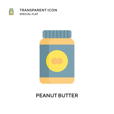 Fıstık ezmesi vektör simgesi. Düz çizim. EPS 10 vektörü.