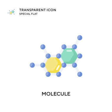 Molekül vektör simgesi. Düz çizim. EPS 10 vektörü.