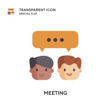 Vektör simgesi ile buluşuyorum. Düz çizim. EPS 10 vektörü.