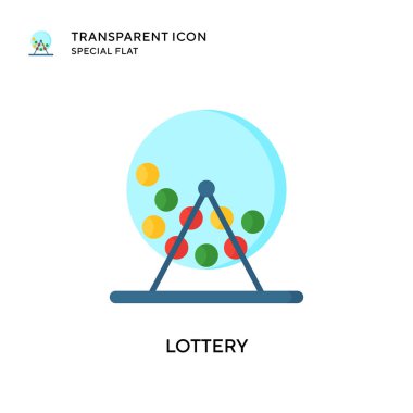 Piyango ikonu. Düz çizim. EPS 10 vektörü.