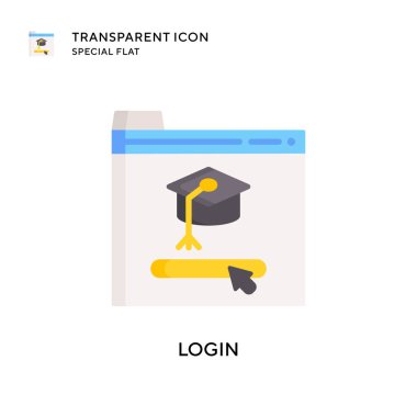 Giriş vektörü simgesi. Düz çizim. EPS 10 vektörü.