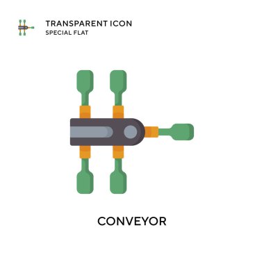 Taşıyıcı vektör simgesi. Düz çizim. EPS 10 vektörü.