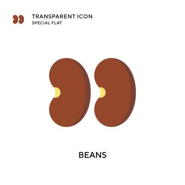 Fasulye vektör simgesi. Düz çizim. EPS 10 vektörü.