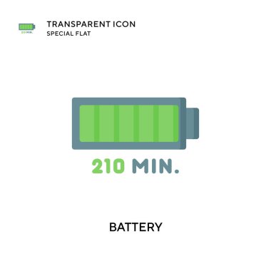 Batarya vektör simgesi. Düz çizim. EPS 10 vektörü.