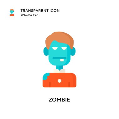 Zombi vektör simgesi. Düz çizim. EPS 10 vektörü.