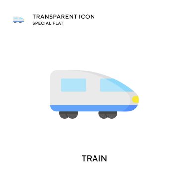 Tren vektör simgesi. Düz çizim. EPS 10 vektörü.