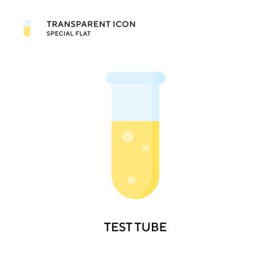 Test tübü vektör simgesi. Düz çizim. EPS 10 vektörü.