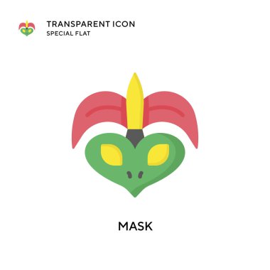 Maske vektör simgesi. Düz çizim. EPS 10 vektörü.