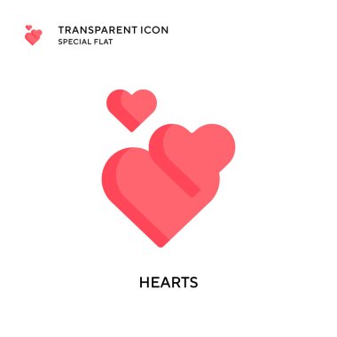 Kalp vektör simgesi. Düz çizim. EPS 10 vektörü.