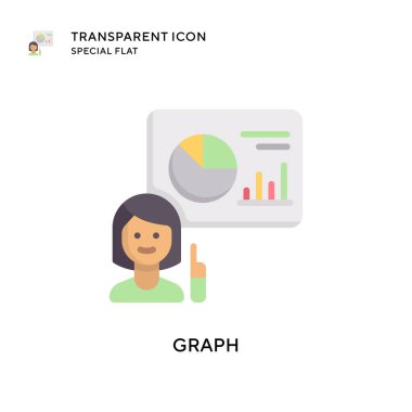 Grafik vektör simgesi. Düz çizim. EPS 10 vektörü.