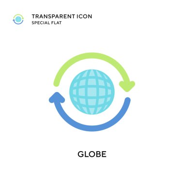 Dünya vektör simgesi. Düz çizim. EPS 10 vektörü.