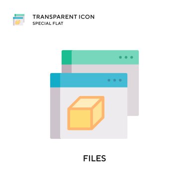 Dosya vektör simgesi. Düz çizim. EPS 10 vektörü.