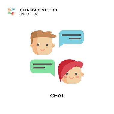 Sohbet vektörü simgesi. Düz çizim. EPS 10 vektörü.