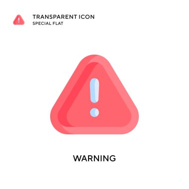 Uyarı vektör simgesi. Düz çizim. EPS 10 vektörü.