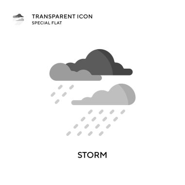Fırtına vektör simgesi. Düz çizim. EPS 10 vektörü.