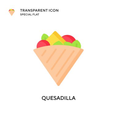 Quesadilla vektör simgesi. Düz çizim. EPS 10 vektörü.