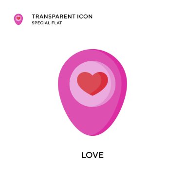 Aşk vektör simgesi. Düz çizim. EPS 10 vektörü.