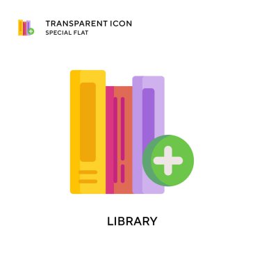 Kütüphane vektör simgesi. Düz çizim. EPS 10 vektörü.