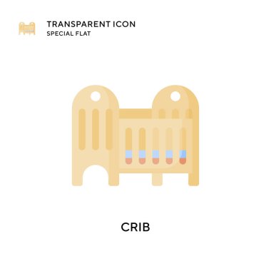 Beşik vektör simgesi. Düz çizim. EPS 10 vektörü.