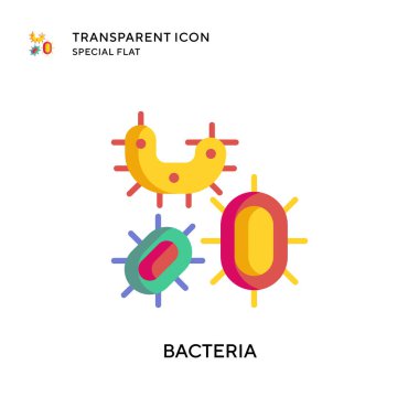 Bakteri vektör simgesi. Düz çizim. EPS 10 vektörü.