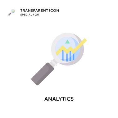 Analitik vektör simgesi. Düz çizim. EPS 10 vektörü.