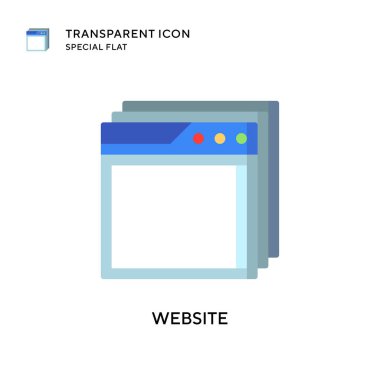 Web sitesi vektör simgesi. Düz çizim. EPS 10 vektörü.