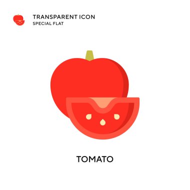 Domates vektör simgesi. Düz çizim. EPS 10 vektörü.