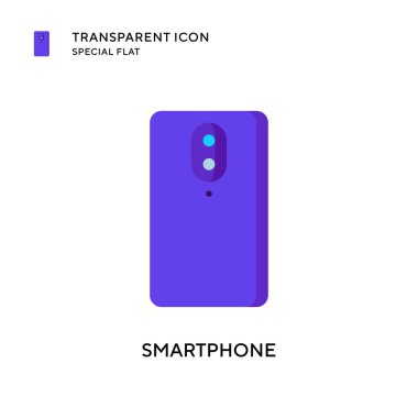 Akıllı telefon vektör simgesi. Düz çizim. EPS 10 vektörü.