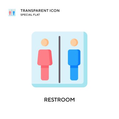 Tuvalet vektör simgesi. Düz çizim. EPS 10 vektörü.