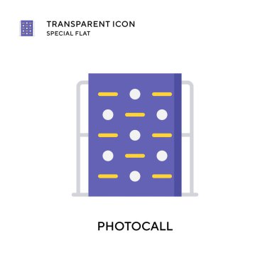 Fotoçağrı vektör simgesi. Düz çizim. EPS 10 vektörü.