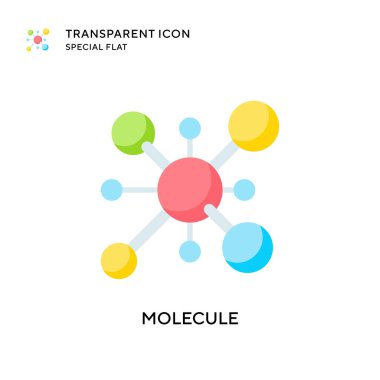 Molekül vektör simgesi. Düz çizim. EPS 10 vektörü.