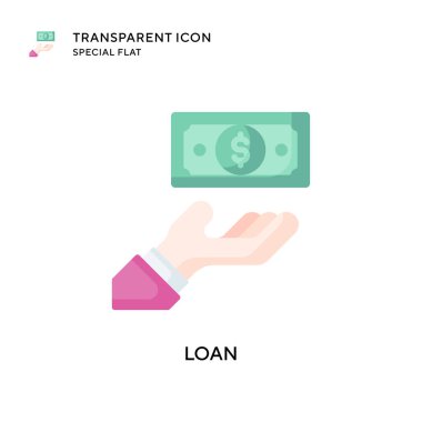 Vektör ikonunu ödünç ver. Düz çizim. EPS 10 vektörü.