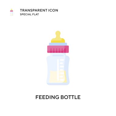 Şişe vektör ikonu besleniyor. Düz çizim. EPS 10 vektörü.