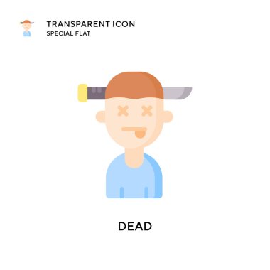 Ölü vektör simgesi. Düz çizim. EPS 10 vektörü.