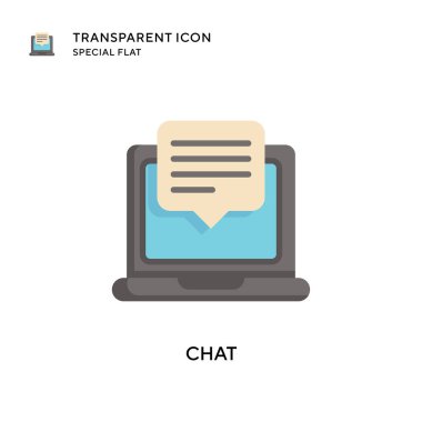 Sohbet vektörü simgesi. Düz çizim. EPS 10 vektörü.