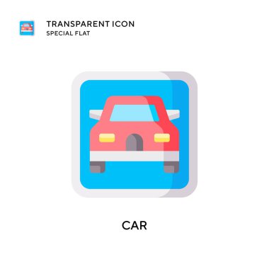 Araba vektör simgesi. Düz çizim. EPS 10 vektörü.