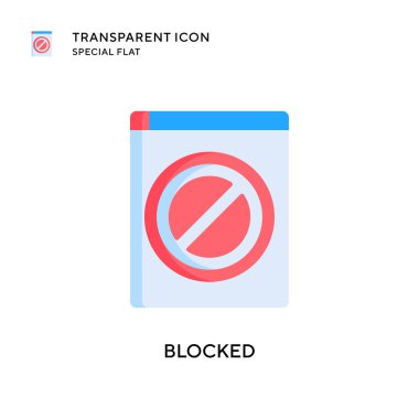 Engellenmiş vektör simgesi. Düz çizim. EPS 10 vektörü.