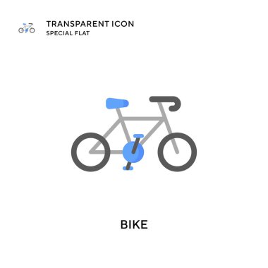 Bisiklet vektör simgesi. Düz çizim. EPS 10 vektörü.