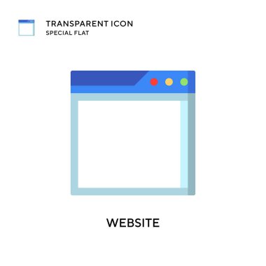 Web sitesi vektör simgesi. Düz çizim. EPS 10 vektörü.